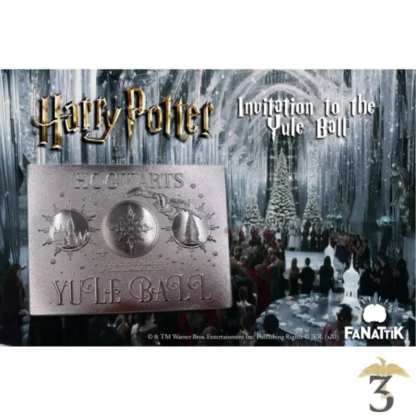 Ticket invitation Bal de Noël (Yule Ball) plaqué argent - ÉDITION LIMITÉE - Les Trois Reliques, magasin Harry Potter - Photo N°2