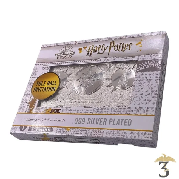 Ticket invitation Bal de Noël (Yule Ball) plaqué argent - ÉDITION LIMITÉE - Les Trois Reliques, magasin Harry Potter - Photo N°4