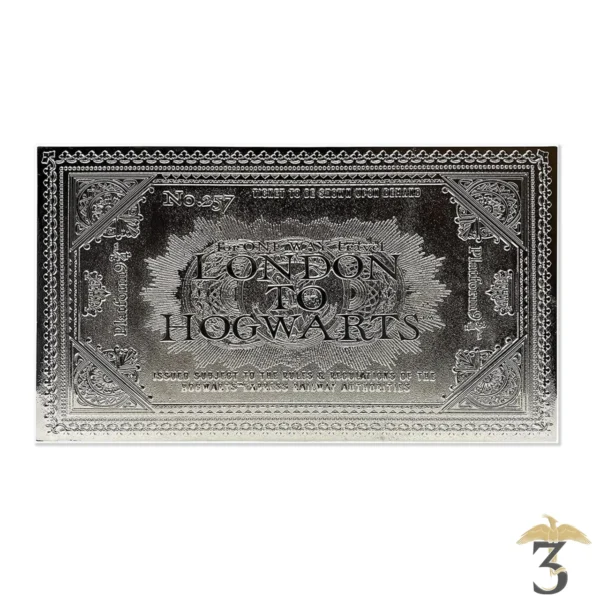 TICKET P. EXPRESS EDITION LIMITÉE (PLAQUE ARGENT) - Les Trois Reliques, magasin Harry Potter - Photo N°1