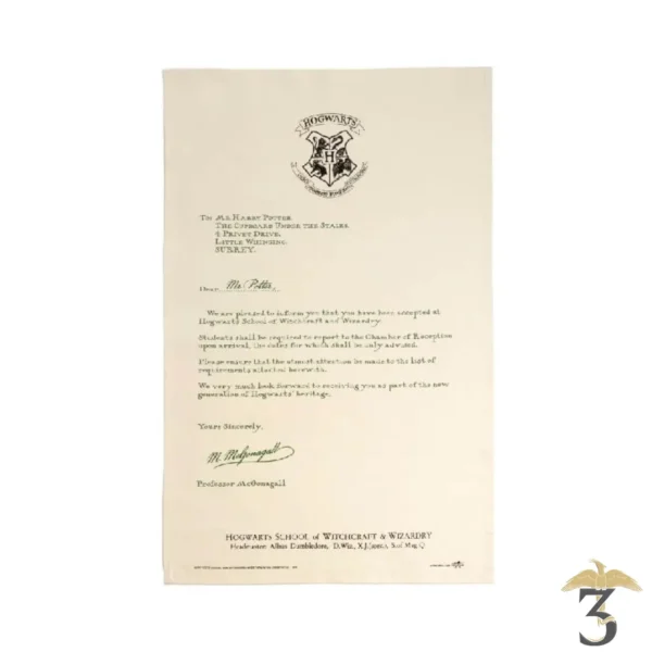 TORCHON LETTER ACCEPTANCE MINALIMA - Les Trois Reliques, magasin Harry Potter - Photo N°2