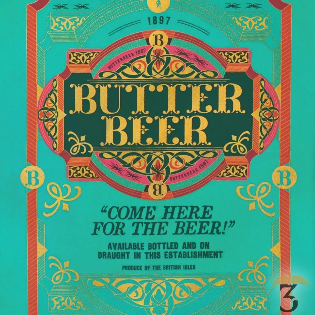 Tote bag butter beer – minalima - Les Trois Reliques, magasin Harry Potter - Photo N°3