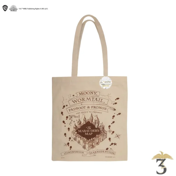 TOTE BAG – CARTE DU MARAUDEUR - Les Trois Reliques, magasin Harry Potter - Photo N°1