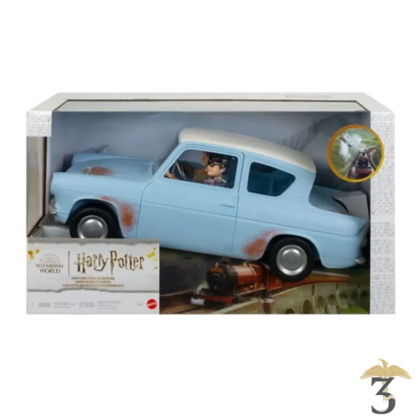 Voiture volante anglia + poupee harry & ron - Les Trois Reliques, magasin Harry Potter - Photo N°1